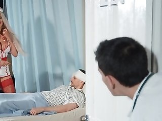 Energized Blonde With Big Tits, Restless Hospital Perversions