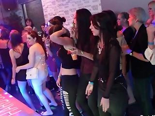 Massive Fuck Soiree On The Floor With Clothed Females And Masculine Strippers