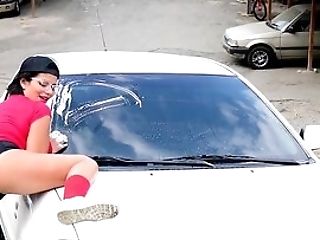 Femmes Are Having Joy On The Car Fetish Mask In Outdoor Xxx Have Fun
