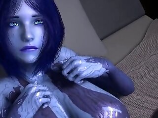 Orgy With Cortana On The Sofa : Halo 3 Dimensional Pornography Parody