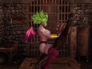 Dragon Ball Supah Three Dimensional Anime Porn - Succubus Kefla Ssj Railing Big Black Cock Of Tied Up Halloween Pumpkin Man