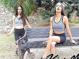 Hot Sex Industry Star And Kim Model In Walk About; Smoke Break With A