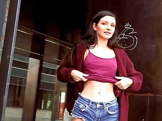 Arousing Random Public Hookup For Sexy Dark-haired Arian Joy