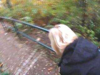 Sex-positive Blonde Dame Is Receiving A Big Dick Outdoors