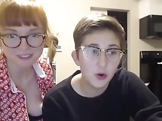 Nerdy Gal Determines To Call Her Fresh All Girl Friend For Amazing Fuckfest